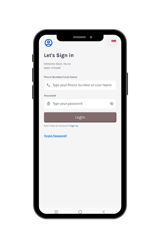 login page